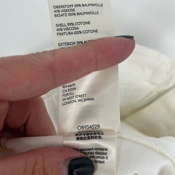 Free People Margate Pleated Trousers Pants White Small Paper Bag High Rise Ankle - Picture 14 of 15